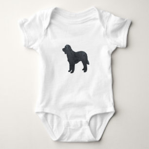 Black Goldendoodle / Labradoodle Artwork Baby Bodysuit