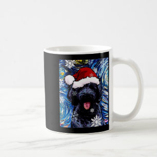 Black Goldendoodle Labradoodle Santa Dog Christmas Coffee Mug