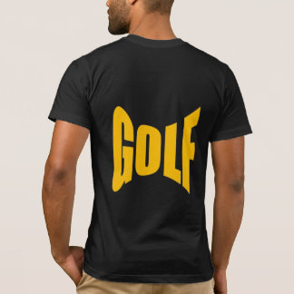 Black golf back men's jersey T-shirt