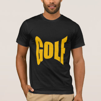 Black golf design men's jersey T-shirt