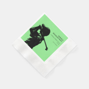Black golfer Golfing Trip Bachelor Party minimal Napkin