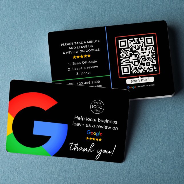 Black Google Reviews | Business Review Us QR Code Card (Black Google Reviews | Business Review Us QR Code)