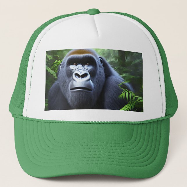 Black Gorilla In The Jungle, Trucker Hat (Front)