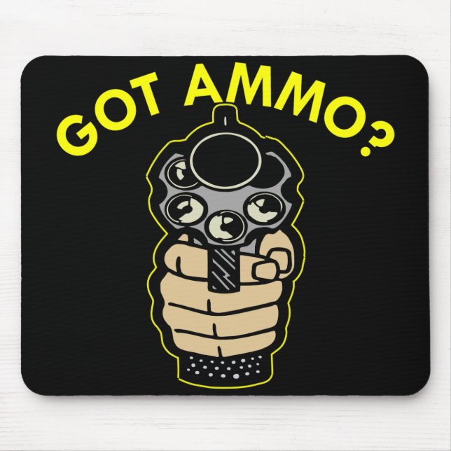 Black Got Ammo Pistol Mouse Pad (Front)