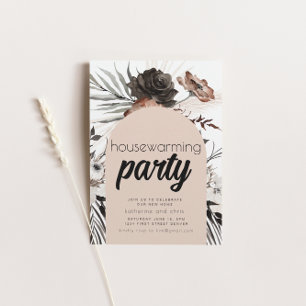 Black Goth Boho Housewarming Party Invite