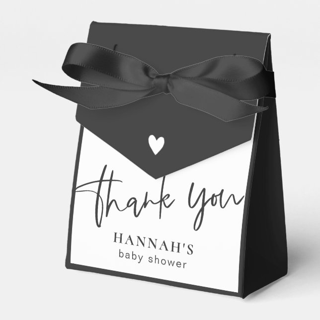 Black Gothic and Moody Halloween Baby Shower Favour Box (Front Side)