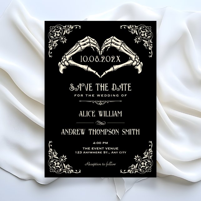 Black gothic arch wedding Save The Date (Creator Uploaded)