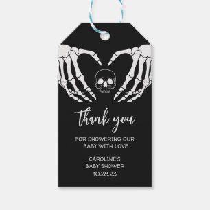 Black Gothic Baby Shower Favour Tags