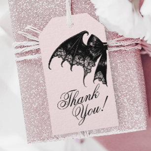 Black Gothic Baby Shower Favour Tags