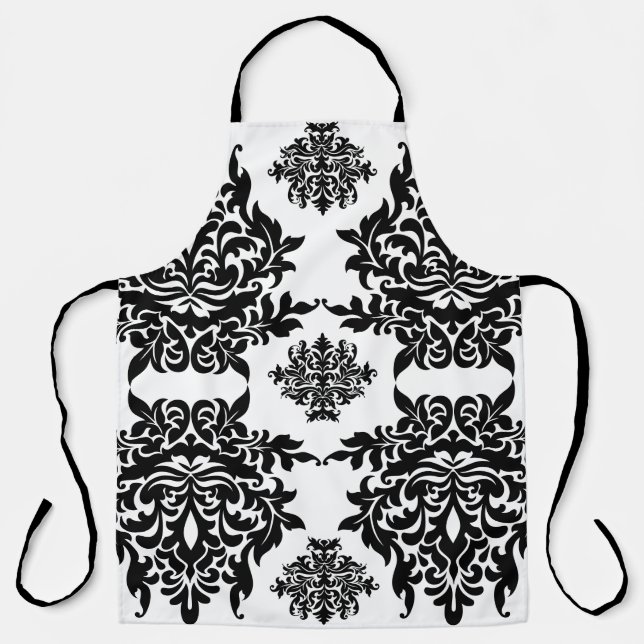 Black Gothic Design Apron (Front)