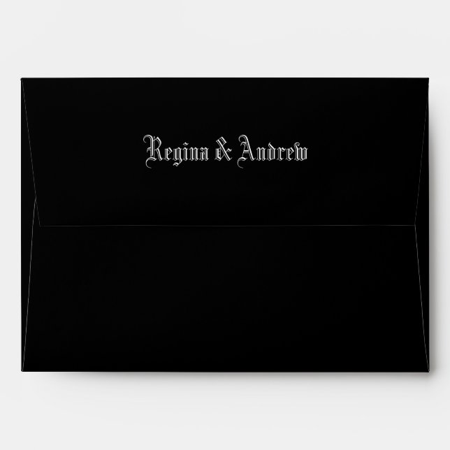 Black gothic  envelope (Back (Top Flap))
