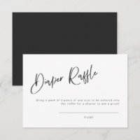 Black Gothic Inspired Baby Shower Diaper Raffle