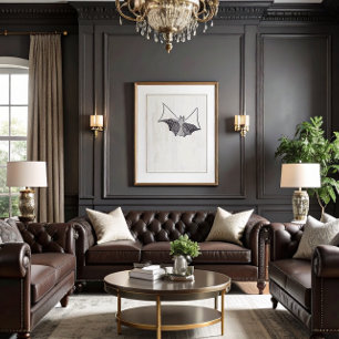 Black Gothic Lace Bat 1 Poster