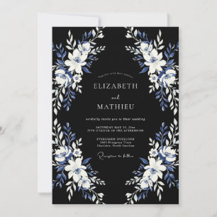 Black Gothic Midnight Wedding Invitation