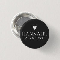 Black Gothic & Moody Baby Boy shower guest pin