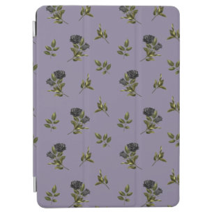 Black Gothic Rose Floral Pattern iPad Air Cover