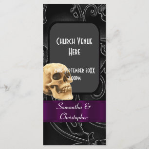 Black gothic wedding program