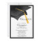 Black Grad Cap Graduation Party Invitation
