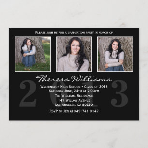 Black Graduation Announcement
