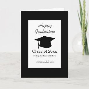 Black Graduation Class of 2025 Card
