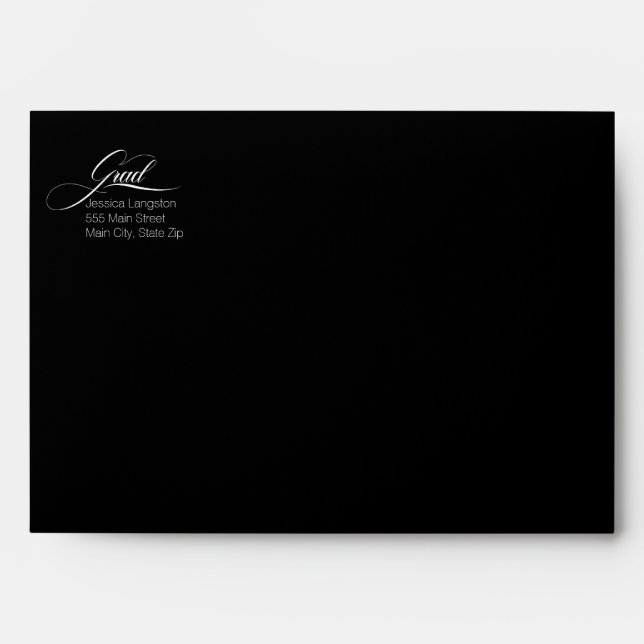 Black Graduation Envelope (Front)