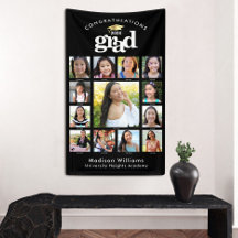 Black Graduation K–12 Photo Collage Bold Modern