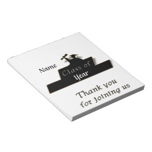 Black Graduation Party Favor Candy Wrappers Notepad