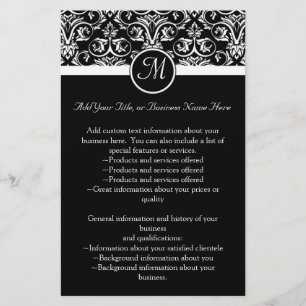 Black Grand Insignia Monogram flyer, program Flyer