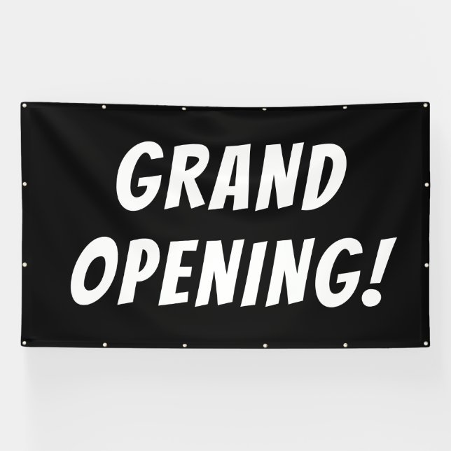 Black Grand Opening! Banner (Horizontal)