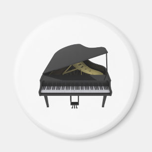 Black Grand Piano: 3D Model: Magnet