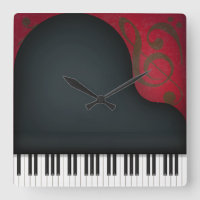 Black Grand Piano Cute Music Lover's Square