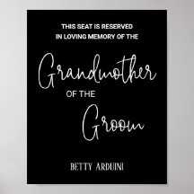 Black Grandmother of the Groom Memorial Wedding