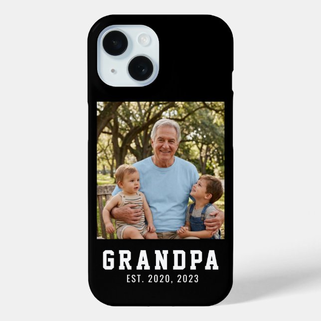Black Grandpa Established Photo  Case-Mate iPhone Case (Back)