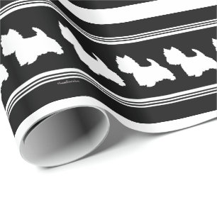 Black Graphic Wrapping Paper