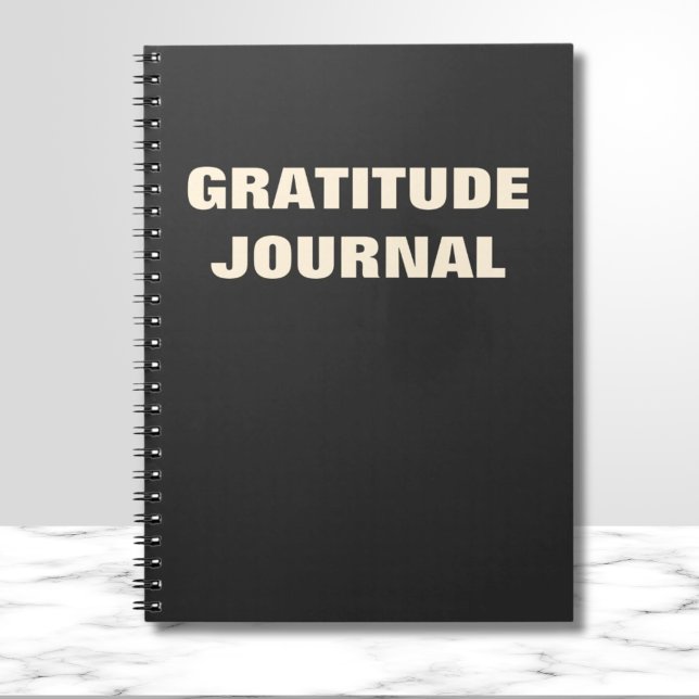 Black Gratitude journal Motivational Quote (Gratitude journal Motivational Quote Notebook
)
