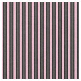 Black, Gray and Cotton Candy Stripes Fabric