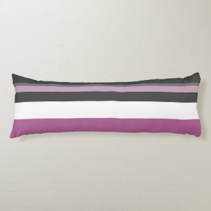 Black, Gray and White Stripes Body Cushion