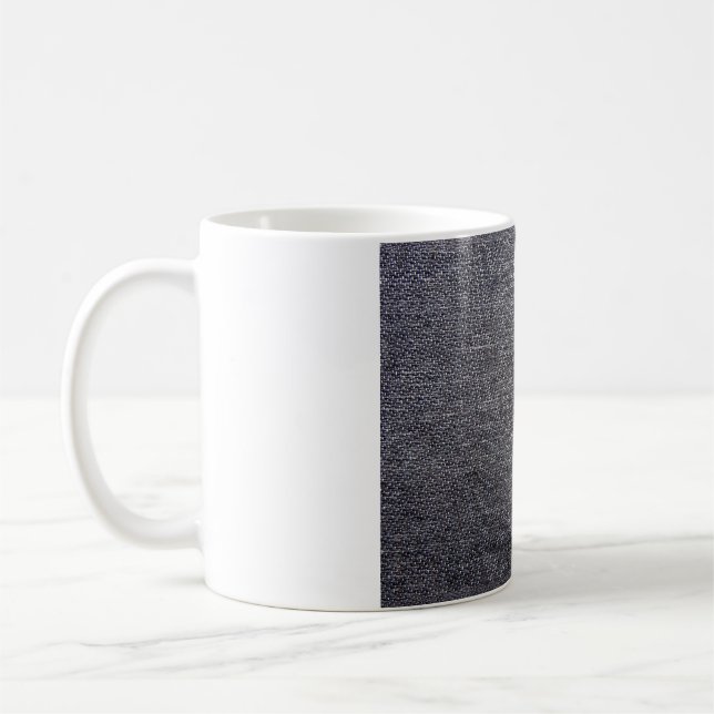 black gray cloth coffee mug (Left)