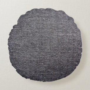 black gray cloth round cushion