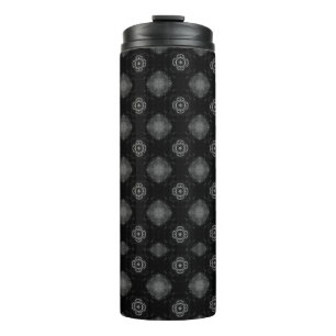 Black & Gray Pattern Thermal Tumbler