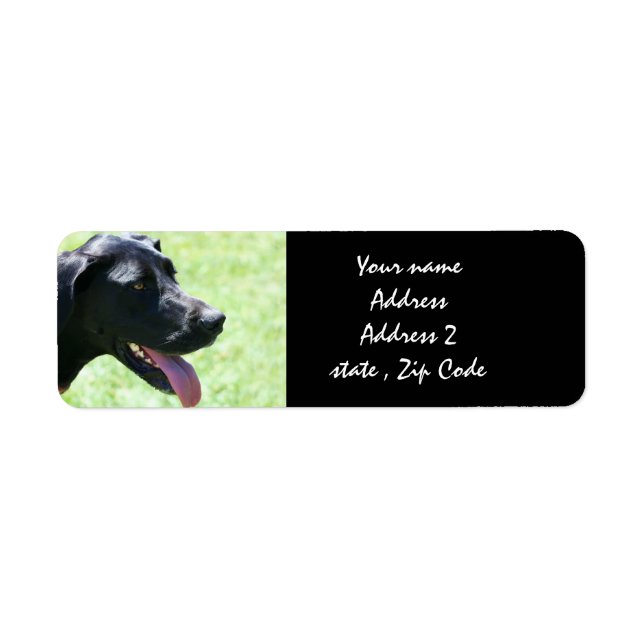 Black Great Dane Address Labels (Front)