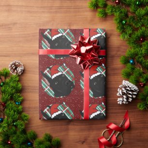 Black Great Dane Christmas  Wrapping Paper