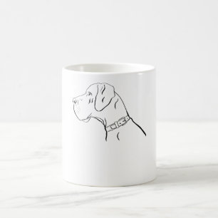 Black Great Dane Dog Coffee Mug