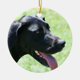 Black Great Dane ornament