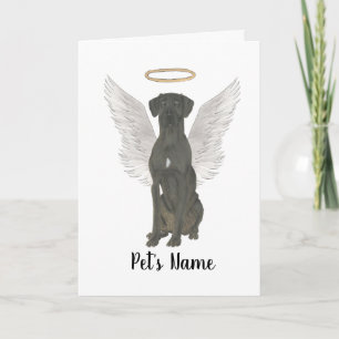 Black Great Dane Sympathy Memorial Card