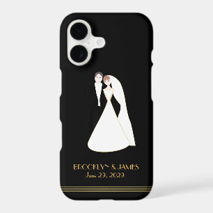 Black Great Gatsby Wedding iPhone Case
