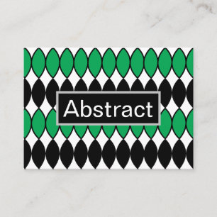Black Green Abstract  Business Card