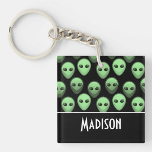 Black & Green Alien Key Ring