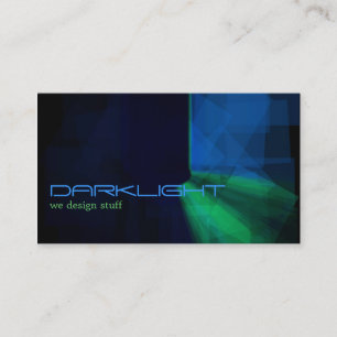 Black-Green-Blue Abstract Minimalist Design Business Card