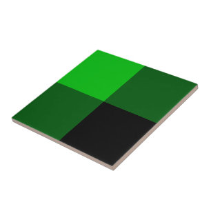 Black Green Check Ceramic Tile